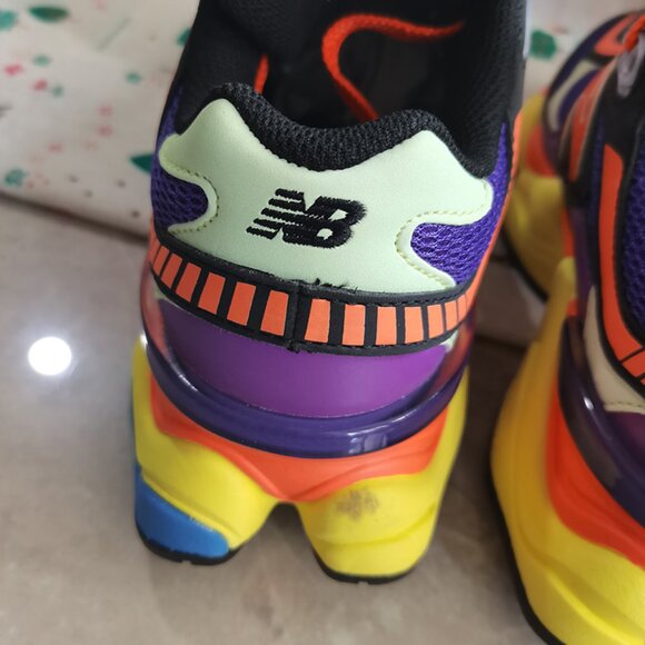 Orange And Purple New Balance NB 9060 Sneakers - Picture 4 of 10